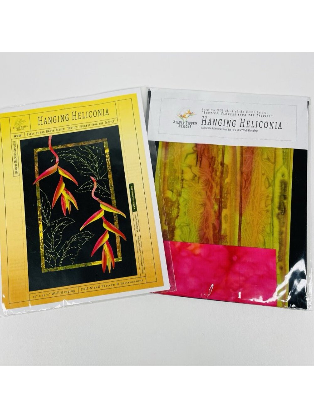 Sylvia Pippen Designs Hanging Heliconia Exotics Pattern, Instructions & Fabric
